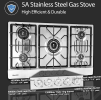 34in Built-in gas cooker Top 5 burner LPG / NG double fuel gas large pot cooker 24in natural gas gas stove combustion embedded stove gas kitchen stove