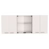 Briargate 2-Piece Kitchen Set, Kitchen Island and Wall Cabinet, White and Onyx