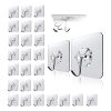 30pcs Practical Adhesive Hooks; Multifunctional Hooks; Transparent Anti-Skid Traceless Hooks; Kitchenware Hook