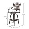 CAST ALUMINUM BAR STOOL