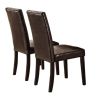 Faux Marble Table Top Upholstered chairs 7pc Dining set Dining Table and 6x Side Chairs Tufted Back Chair