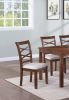 Dining Room Furniture Modern 6pcs Set Dining Table 4x Side Chairs and A Bench Solidwood Unique Design Back Chair Wood Color