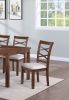 Dining Room Furniture Modern 6pcs Set Dining Table 4x Side Chairs and A Bench Solidwood Unique Design Back Chair Wood Color