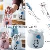 6 Pcs Cute Fruit Forks Stainless Steel Dessert Forks Ceramic Panda Forks Set