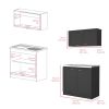 Cabinet Set Zeus, Garage, Black