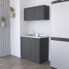 Cabinet Set Zeus, Garage, Black