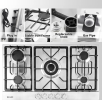 34in Built-in gas cooker Top 5 burner LPG / NG double fuel gas large pot cooker 24in natural gas gas stove combustion embedded stove gas kitchen stove