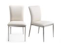 3 Pieces 36" Inch Contemporary Elegance Squared Dining Set In Soft White