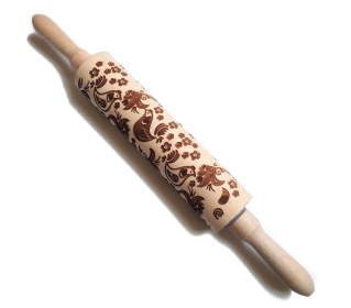 Rolling Pin Christmas Embossing (Option: Birds43cmx5cm)