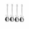 4Pcs Metal Guitar Spoon Flatware Set 18/10 Stainless Steel Guitar Spoons Creative Milk Coffee Spoon Ice Cream Candy Teaspoon