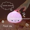 1pc Cute Dumpling Night Light; Silicone Cute Bun Lamp With Touch Control; Kawaii Nursery Light For Room Bedroom Home Decor; Valentine's Day Birthday G