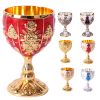 30/40ML Aluminum Alloy Wine Glasses Retro Dinnerware Goblet Vintage European Style Spirit Vodka Champagne Glasses Bar Home Decor